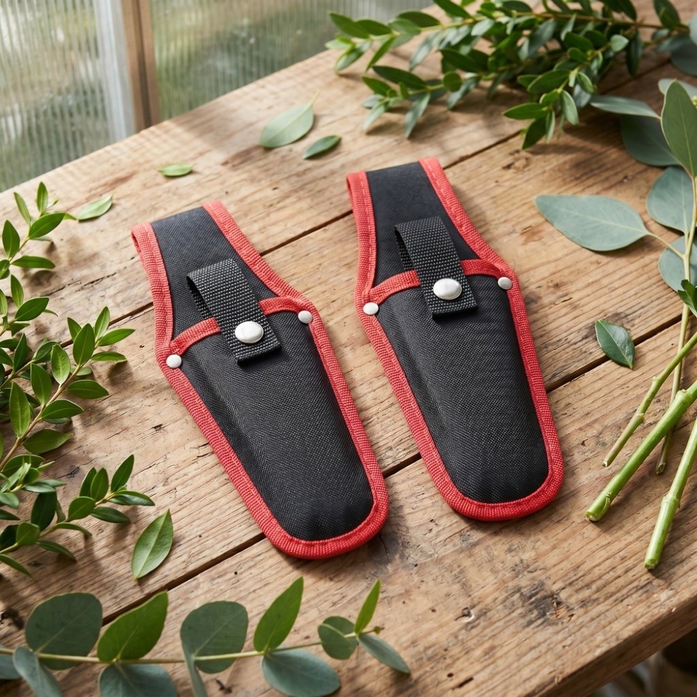Gardening Tools China - กระเป๋าใส่กรรไกรตัดแต่งกิ่งแบบผ้าแคนวาส 2 ชิ้น ทนทาน พกพาสะดวก พร้อมหัวเข็มขัด