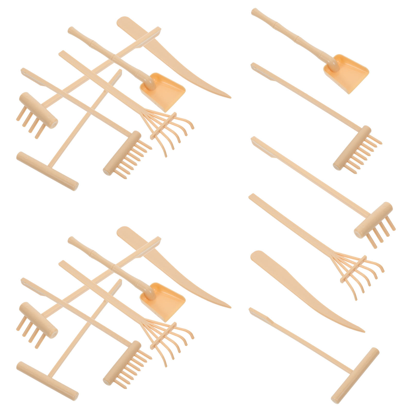 Gardening Tools Kit - ชุดอุปกรณ์จัดสวนเซนขนาดเล็ก 4 ชุด พร้อมที่ตักทราย อุปกรณ์เสริมถาดขนาดเล็ก สำหรับการนั่งสมาธิ