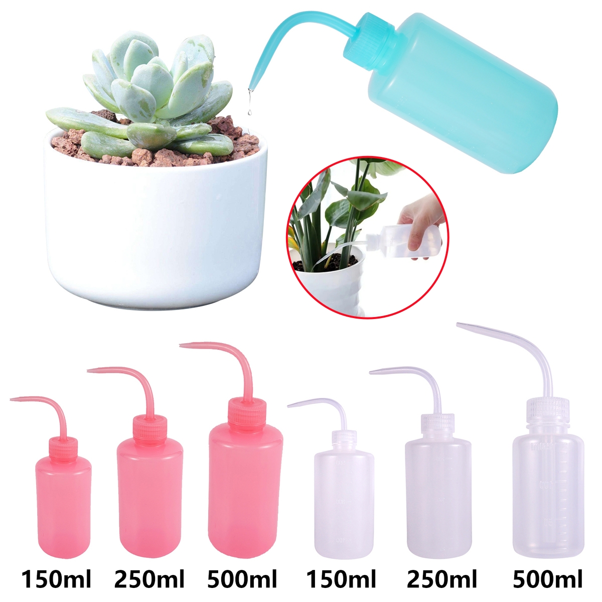 Gardening Tools For Beginners - สเปรย์น้ําขวด 150/250/500ml ดอกไม้รดน้ําพลาสติกคอนเทนเนอร์สวนหม้อชลประทานบีบ Sprinkler เครื่องมือ