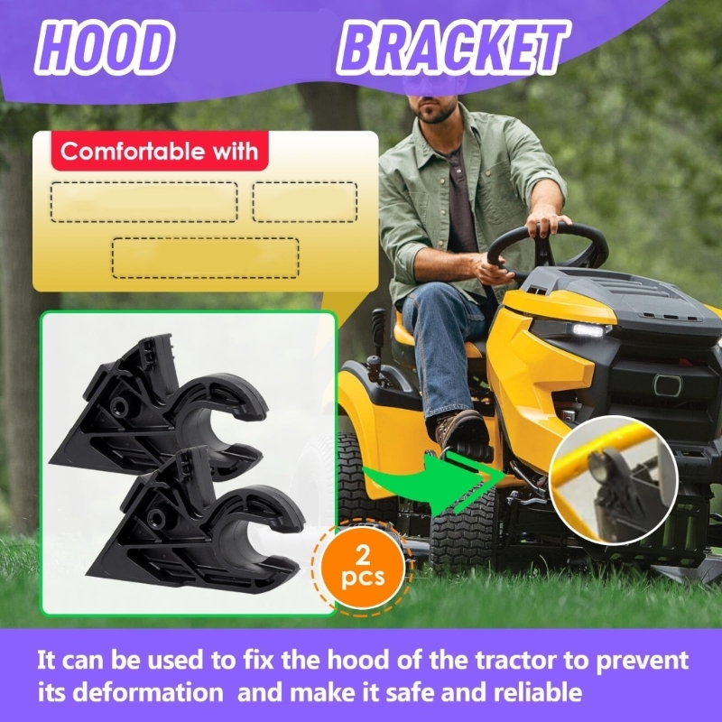 Gardening Tools List - 2แพ็คเครื่องตัดหญ้าฝาครอบเครื่องยนต์หมุนวงเล็บ,เปลี่ยนHoodสนับสนุนสำหรับListedรถแทรกเตอร์สนามหญ้ารุ่นและซ่อมแซมD2RD