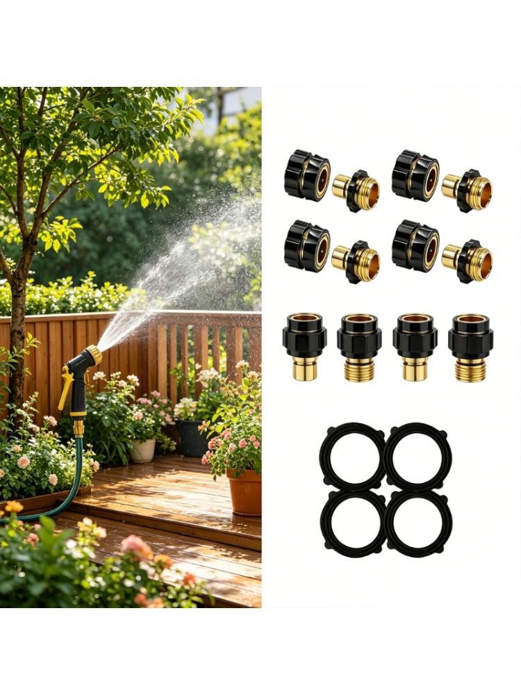Gardening Tools You Need - R9UF 4 ชิ้น/แพ็คตัวเชื่อมต่อท่อน้ำพลาสติก Quick ATTACH สำหรับสนามหญ้าและสวน