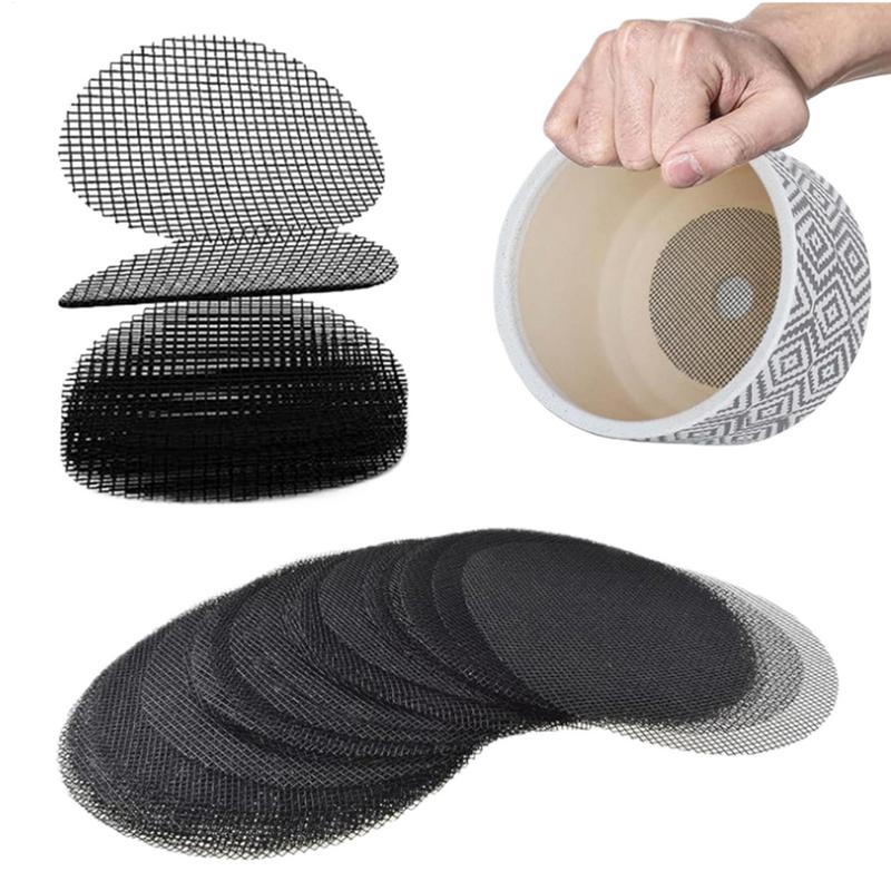 Gardening Tools For Sale - แผ่นตาข่ายกันดินรั่วสำหรับกระถางต้นไม้ รูปทรงกลม ช่วยระบายน้ำ ป้องกันดินหลุด สำหรับปลูกบอนไซ ดอกไม้