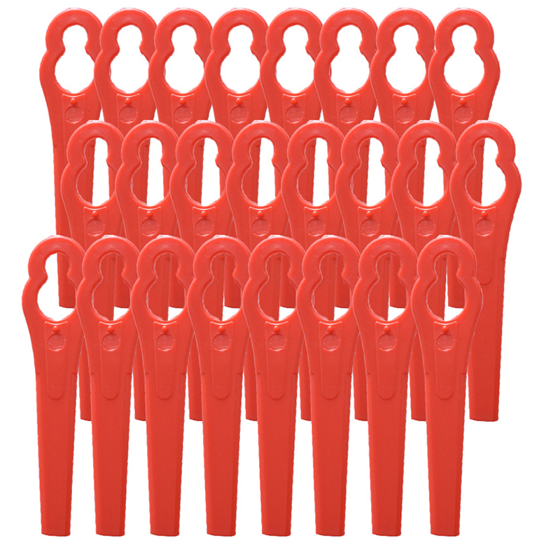 Gardening Tools Lidl - 50ชิ้นใบมีดเปลี่ยนพลาสติกสีแดงใบมีดตัดหญ้าสวนอุปกรณ์เครื่องมือไฟฟ้า83มม. สำหรับ parkside 20-LiA1 lidl Ian