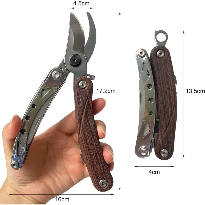 Garden Hand Trowel - ชุดเครื่องมือทำสวน 6 in 1 สำหรับงานหนัก ตัดกิ่งไม้สด