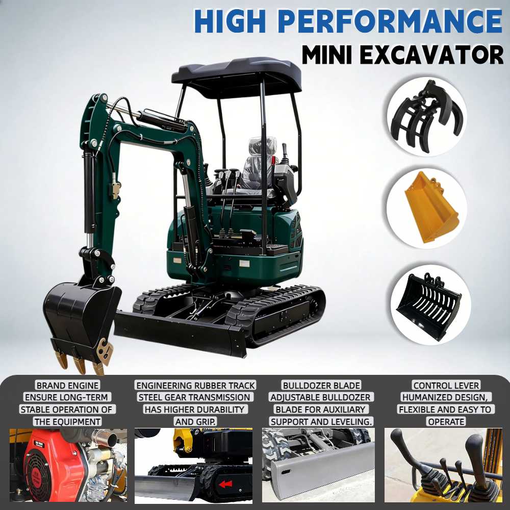 Gardening Tools China - รถขุดขนาดเล็กอเนกประสงค์ 1.5 ตัน/2.0 ตัน เครื่องยนต์ยันมาร์ EPA/Euro5