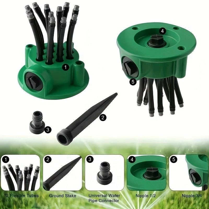 360 °   หัวฉีดน้ำรดต้นไม้แบบหม - Gardening Tools China บทวิจารณ์และราคา