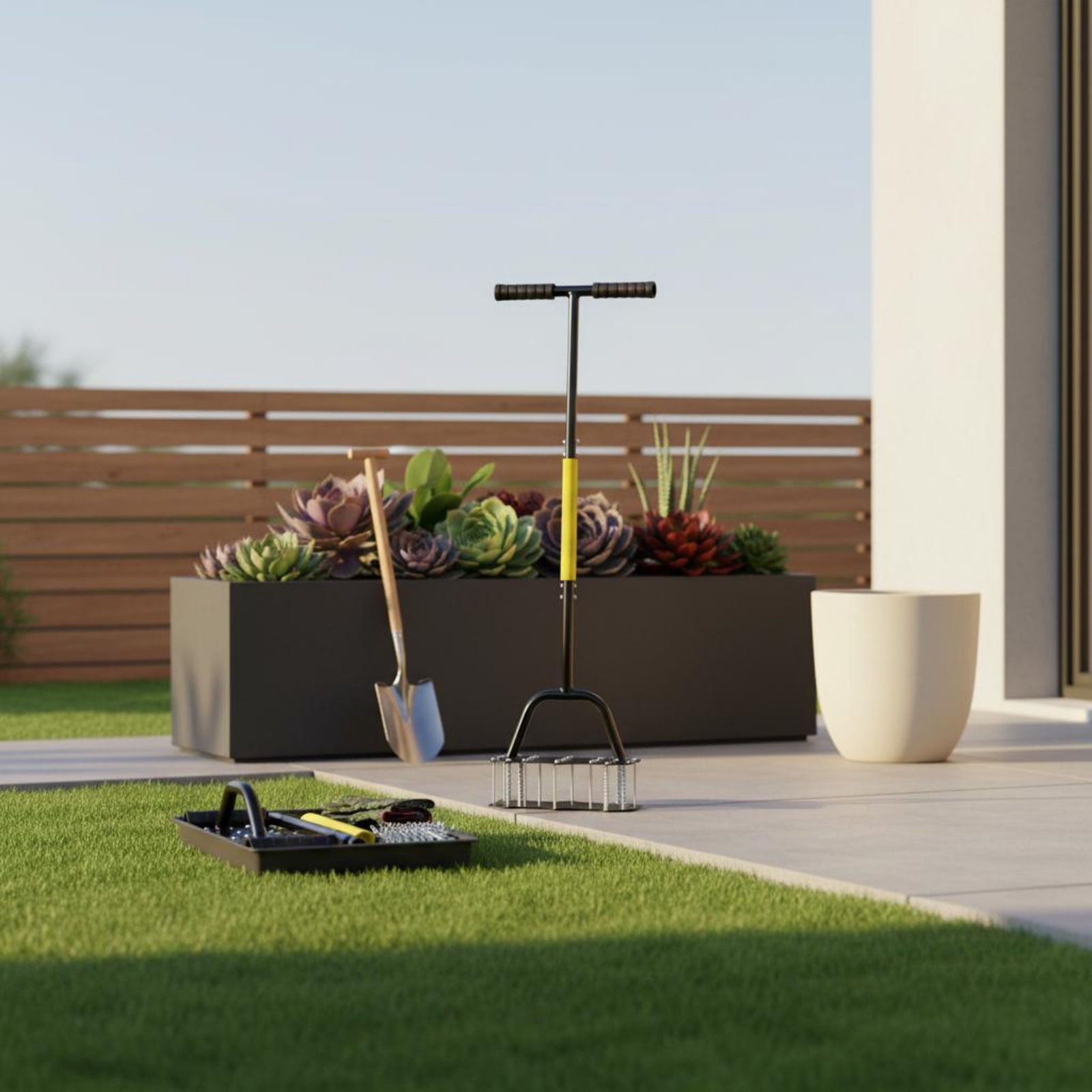 เครื่องตัดขอบสนามหญ้าแบบครึ่งว - Gardening Tools Spade บทวิจารณ์และราคา