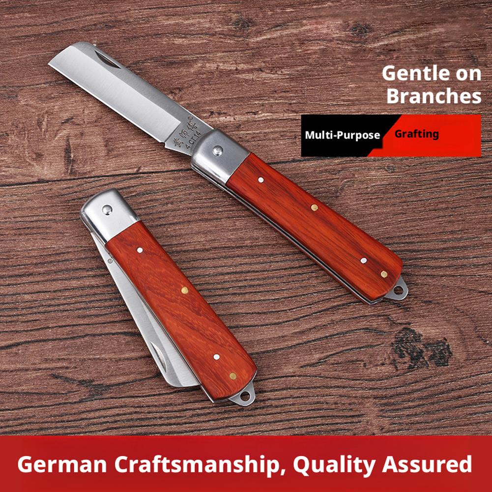 มีดตัดกิ่งแบบพับได้พร้อมด้ามไม - Gardening Tools Knife บทวิจารณ์และราคา