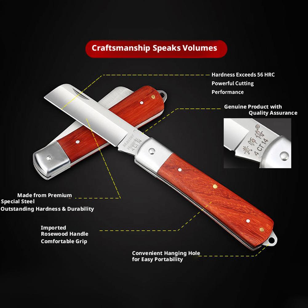 มีดตัดกิ่งแบบพับได้พร้อมด้ามไม - Gardening Tools Knife บทวิจารณ์และราคา