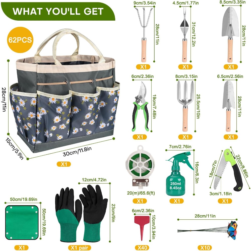 ชุดเครื่องมือทำสวน 62 ชิ้น พร้ - Gardening Tools Knife บทวิจารณ์และราคา